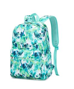 Green Butterfly school bag set