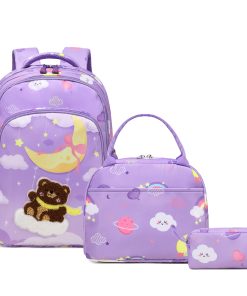 Moon Bear School Bag Set- purple