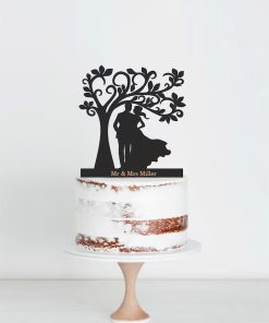 Personalized Bride & Groom Acrylic Cake Topper