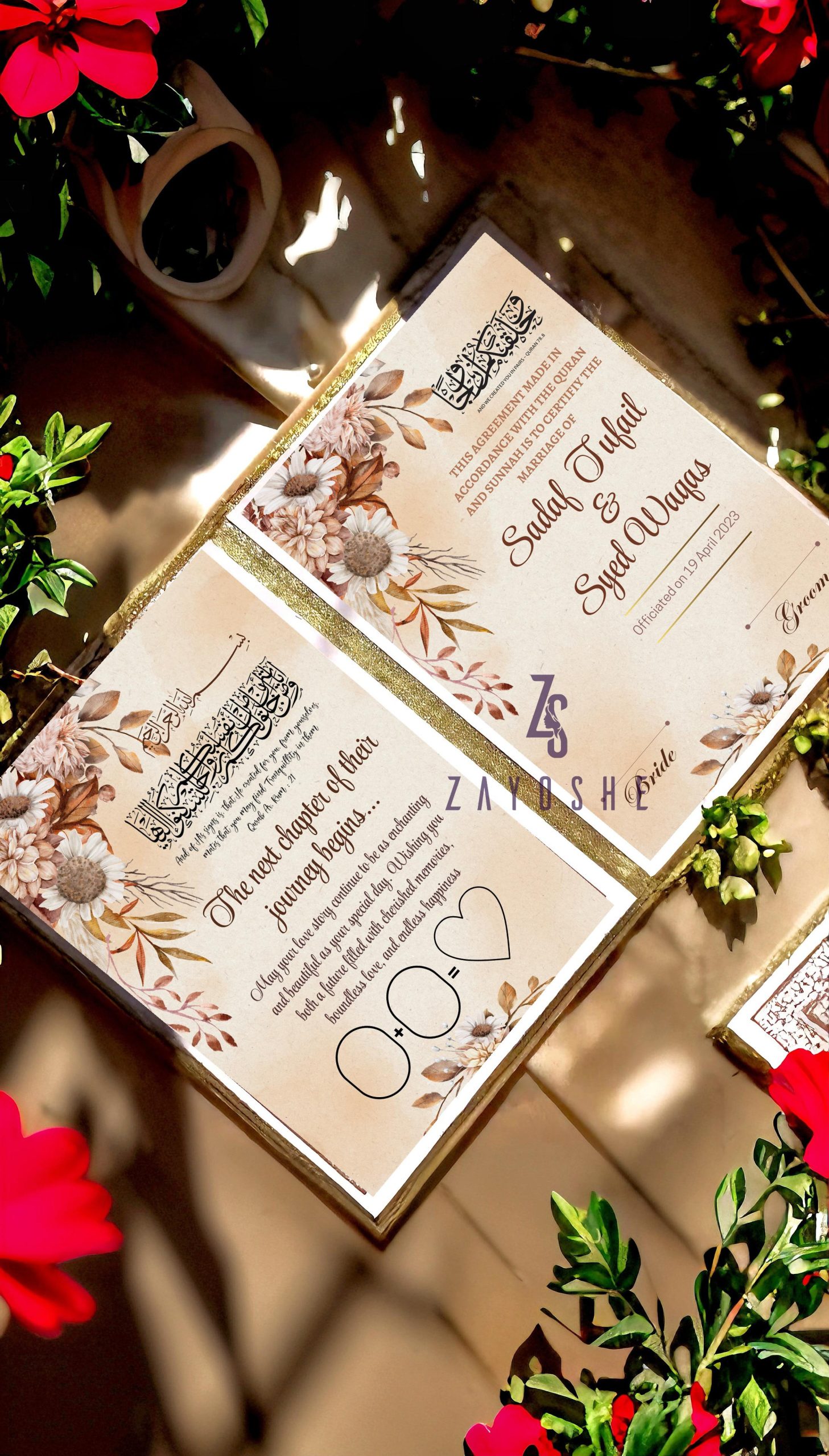 Wedding Gift Personalised Nikkah Booklet - Frames gift from ZAYOSHE in Maleha Street, Sharjah, UAE - image 3