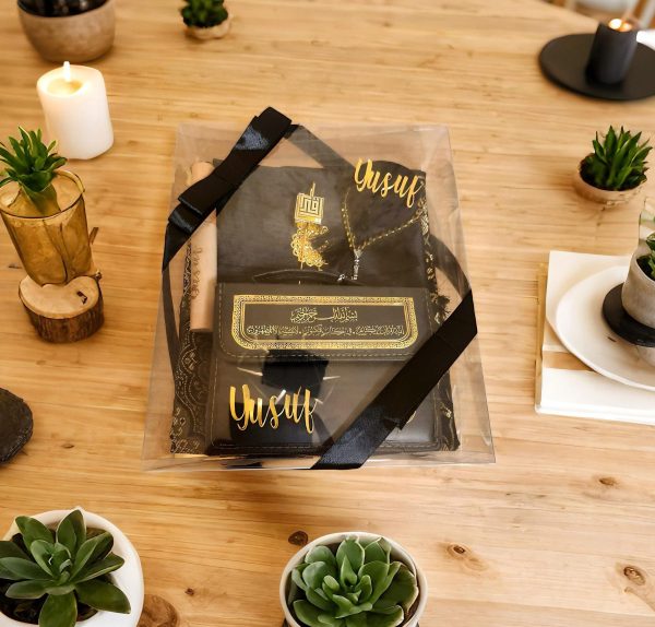 Personalized 30 Para Quran Ramadan Gift Set for Him Black Personalized 30 Para Quran Ramadan Gift Set for Him Black