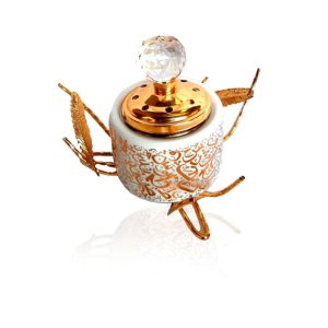 Gold Leaf Bakhoor Burner-white