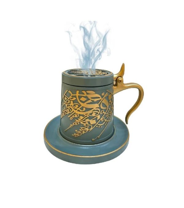 5233a8e9-8052-436c-8336-52f646e19272 Teacup Bakhoor Incense Burner – Green