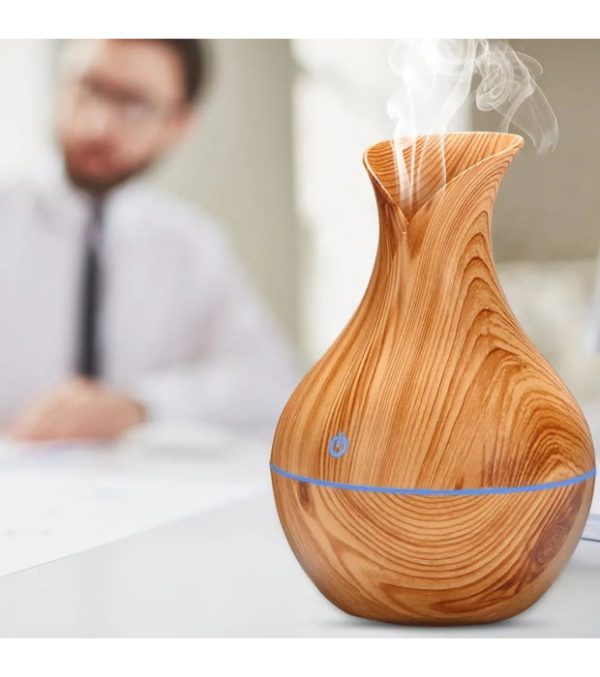 USB Electric Wood Grain Ultrasonic Cool Mist Humidifier