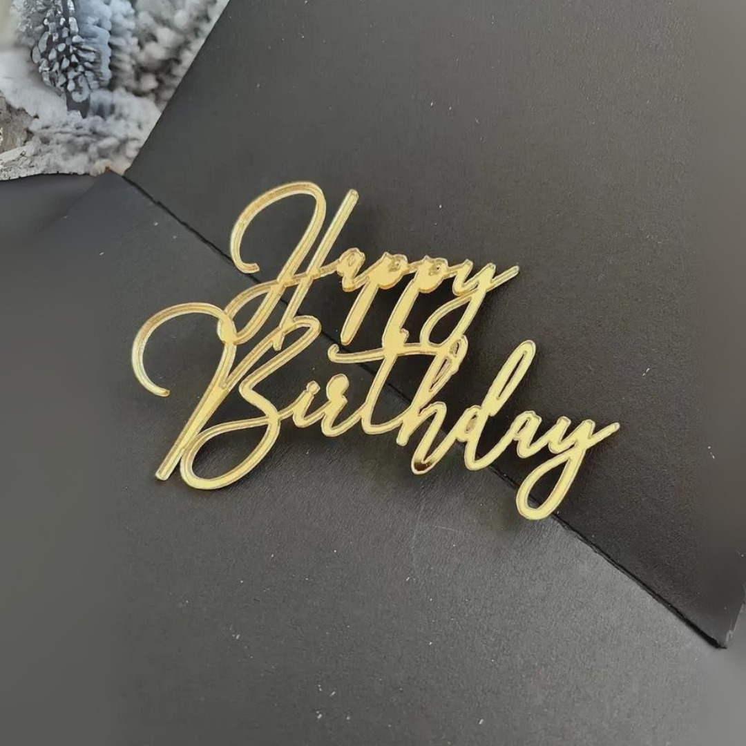 Acrylic Happy Birthday Cake Topper - Cakes gift from ZAYOSHE in Maleha Street, Sharjah, UAE - image 3