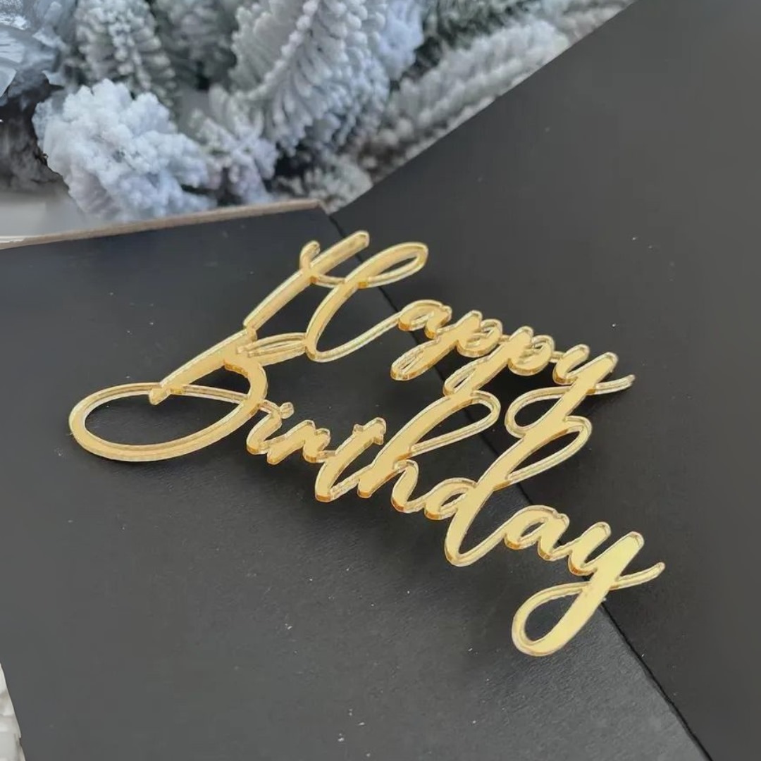 Acrylic Happy Birthday Cake Topper - Cakes gift from ZAYOSHE in Maleha Street, Sharjah, UAE - image 6