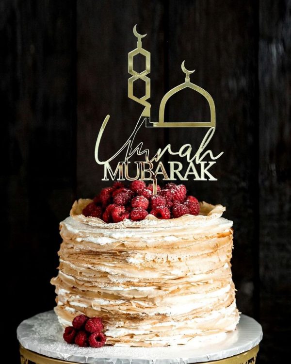 Acrylic Umrah Mubarak Cake Topper