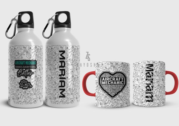 Aircraft Mechanics Do Every thing better Water Bottle & Mug Set