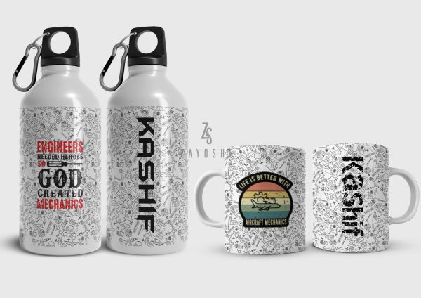 Aircraft Hero Water Bottle & Mug Set