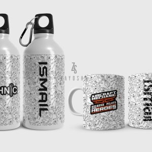 Aircraft Mechanic Water Bottle & Mug Set