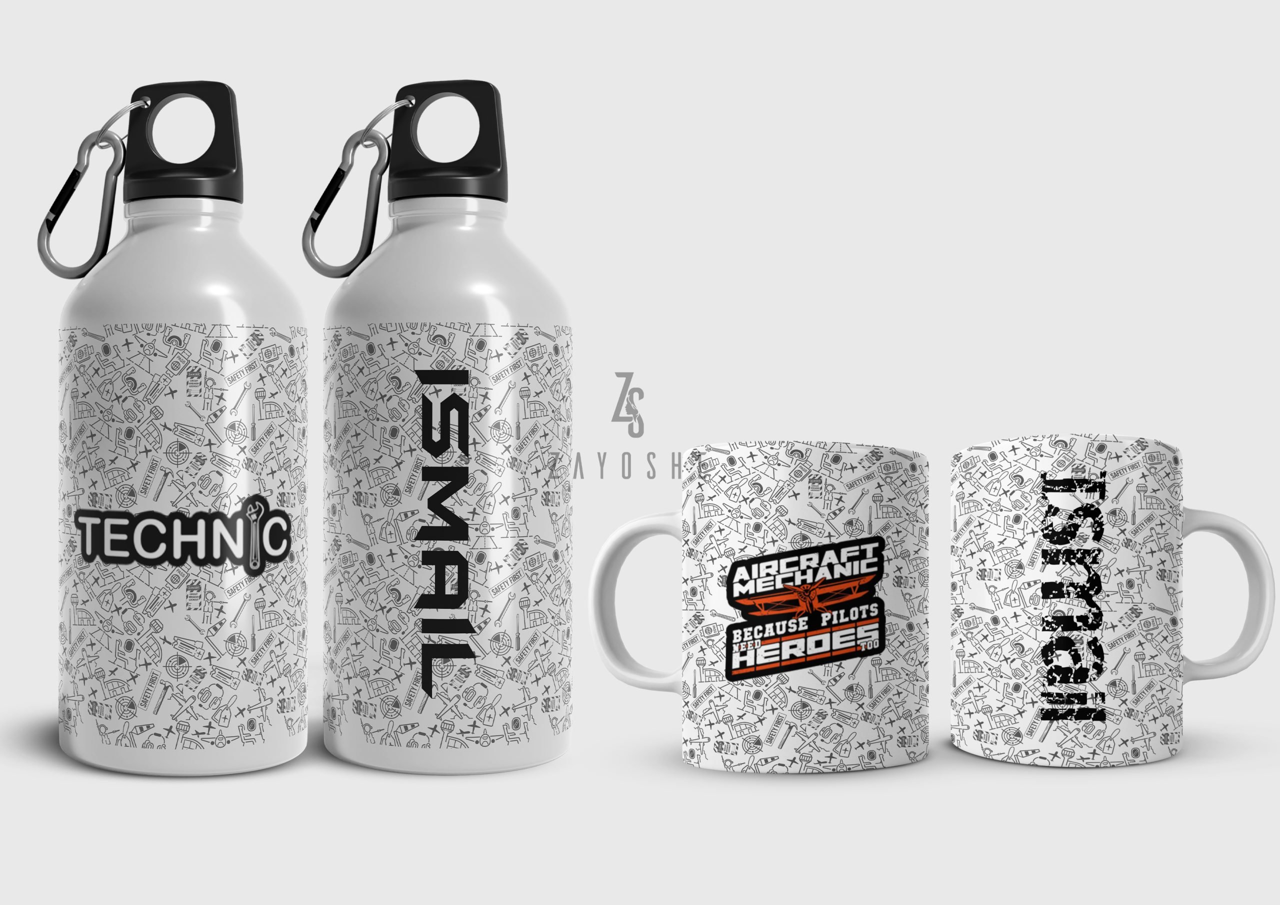 Aircraft Mechanic Water Bottle & Mug Set in Sharjah