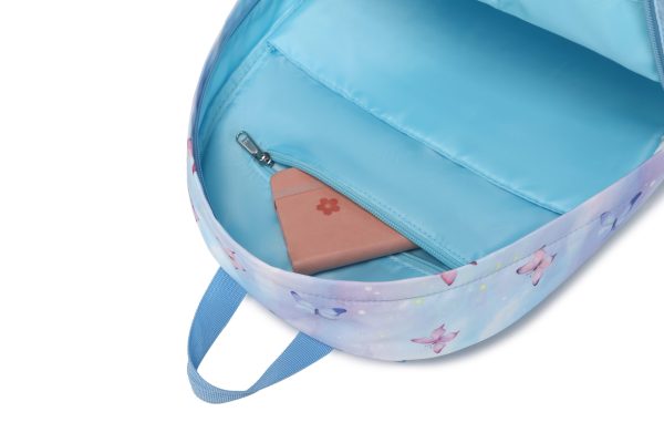 Blue Butterfly School Bag Set