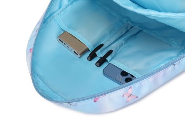 Blue Butterfly School Bag Set