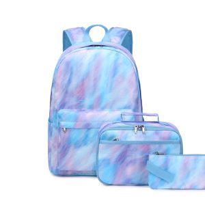 Blue Tie Dye School Bag Set