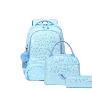 Butterfly School Bag Set -Blue