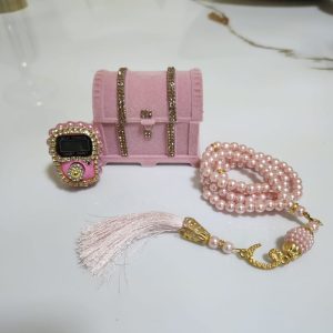 Chest Gift Box with Digital Counter and Tasbeeh-Pink