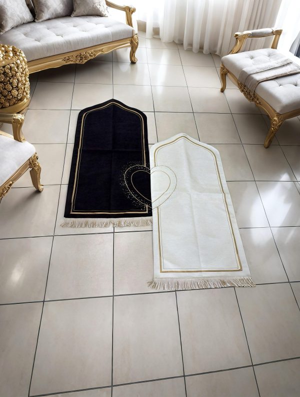 Zayoshe Couples Heart Prayer Mat Set