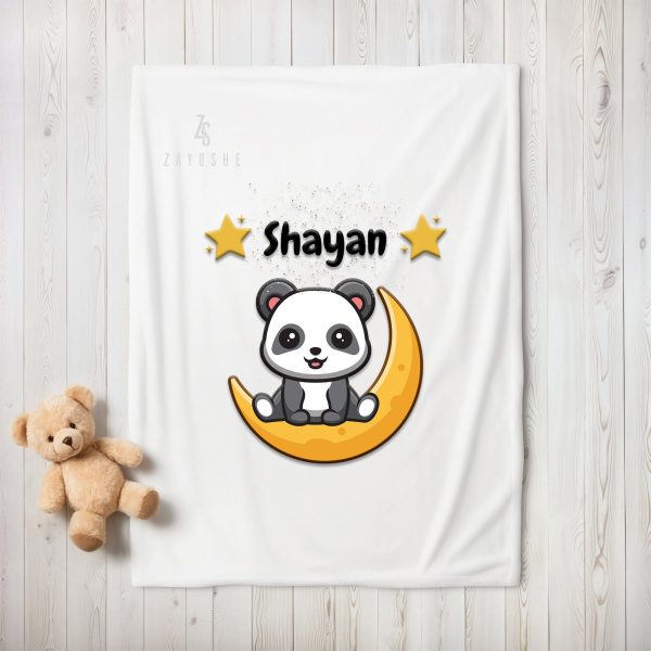 Custom-Name-Panda-Baby-Blanket-1 Custom Name Panda Baby Blanket Wrapper Sheet