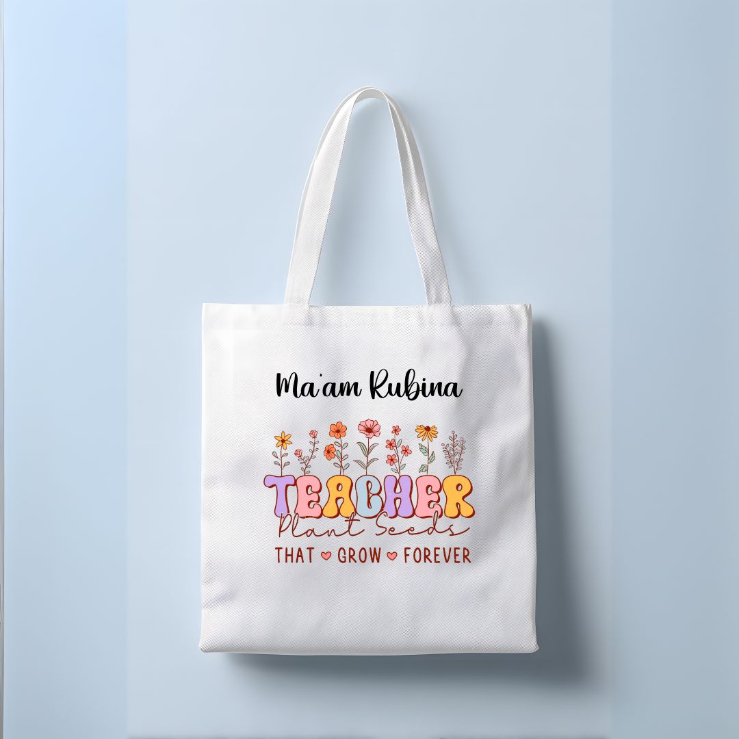 Teacher's day tote bags