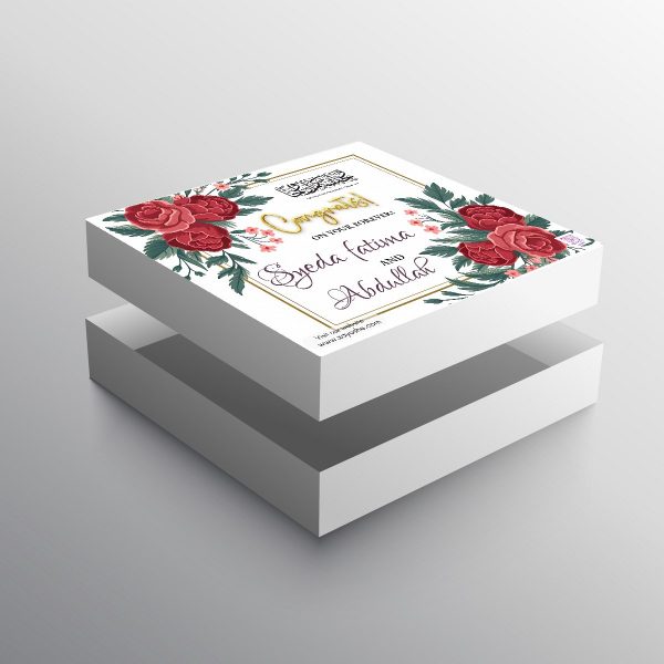 empty box realistic design mock-up Engagement Gift Box for Couple