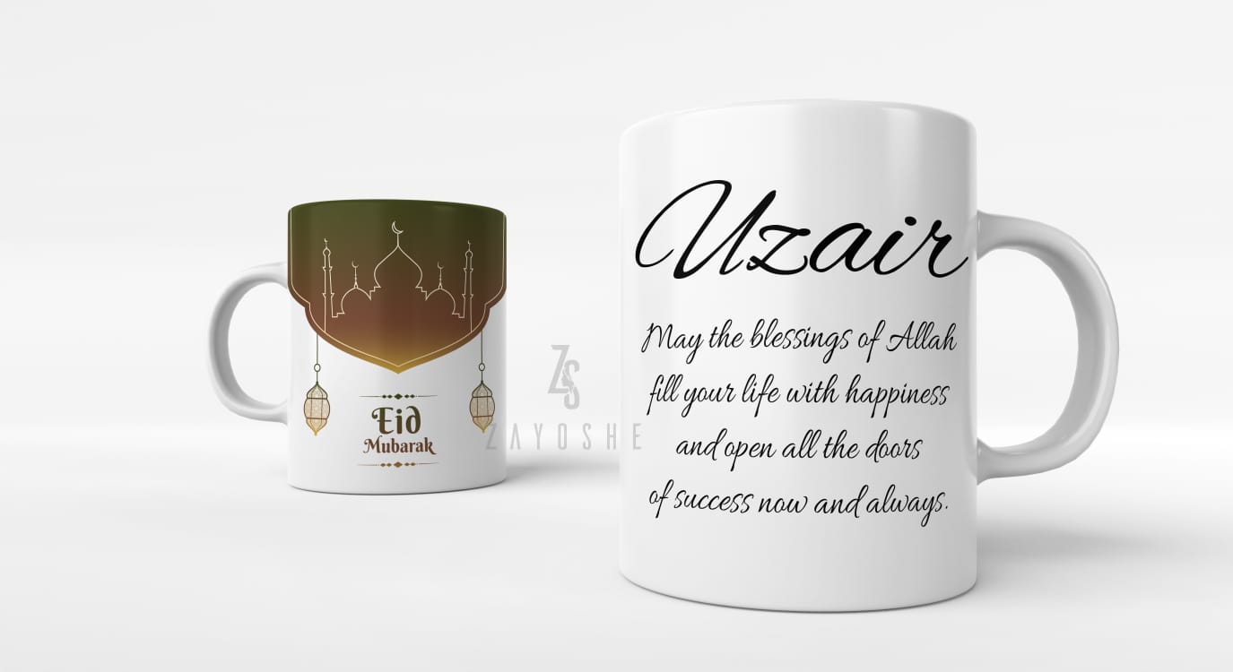 Personalized Eid Mubarak Mug - Drinkware gift from ZAYOSHE in Maleha Street, Sharjah, UAE