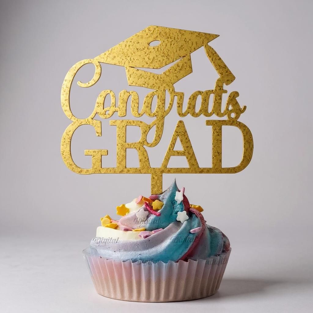 Elegant Acrylic Graduation Topper – Congrats Grad - Cakes gift from ZAYOSHE in Maleha Street, Sharjah, UAE - image 3