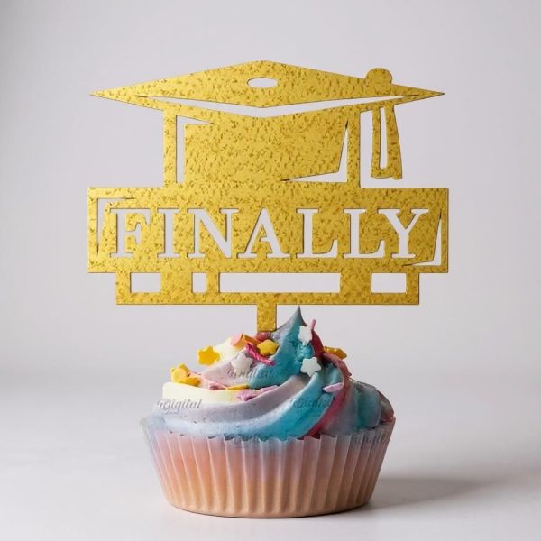 Elegant Acrylic Graduation Topper – Congrats Grad
