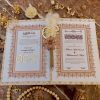 Elegant Nikkah Certificate with Customized Nikkah Pen-White