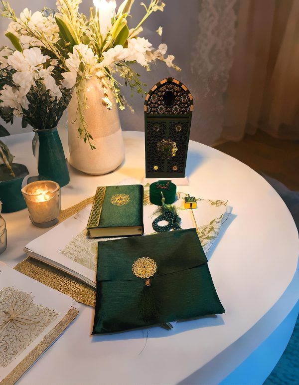 Emerald Green Quran and Tasbih Gift Set