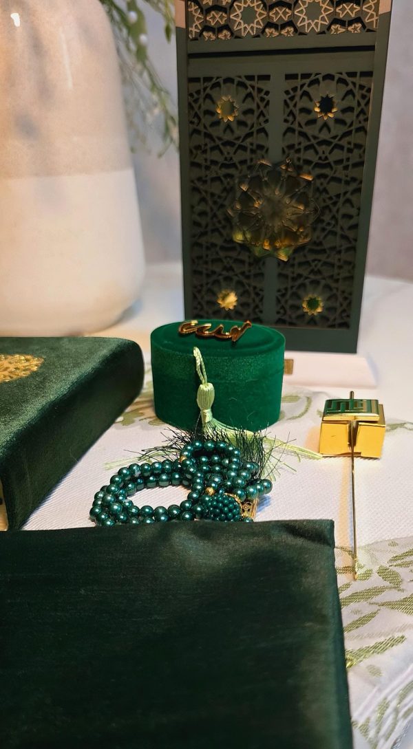 Emerald Green Quran and Tasbih Gift Set