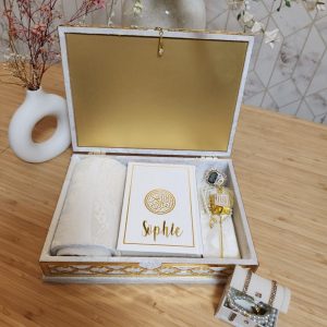 Exclusive Islamic Gift Set with Rainbow Quran For Her - White