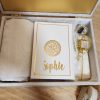 Exclusive Islamic Gift Set with Rainbow Quran For Her - White