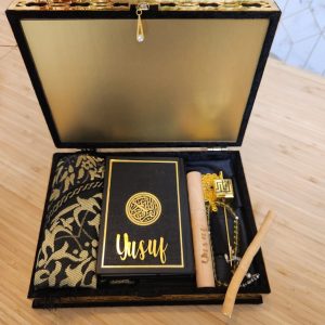 Exclusive Islamic Gift Set with Rainbow Quran For Him - Black