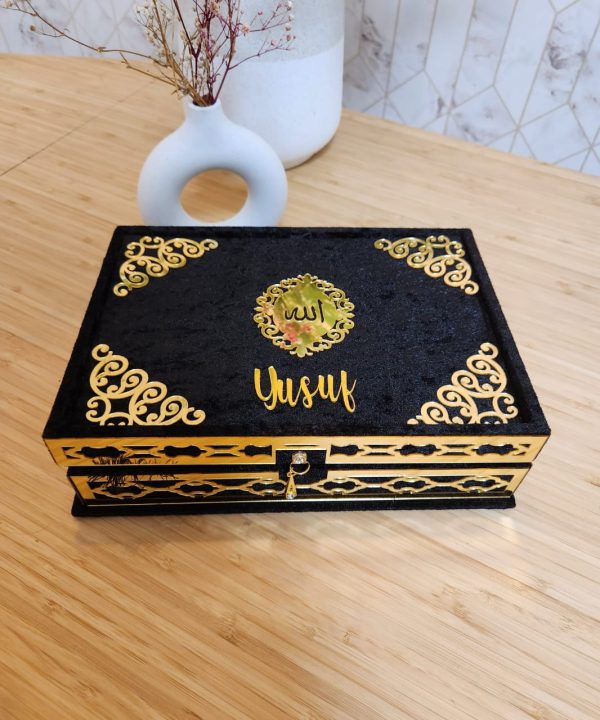 Exclusive-Islamic-Gift-Set-with-Rainbow-Quran-For-Him5 Exclusive Islamic Gift Set with Rainbow Quran For Him - Black