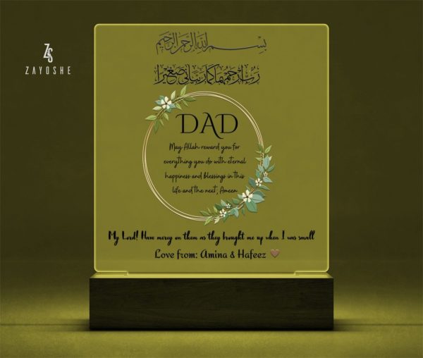 Father's Day Gift Personalized Acrylic Night Light