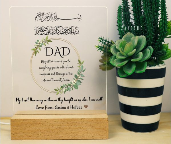 Father's Day Gift Personalized Acrylic Night Light