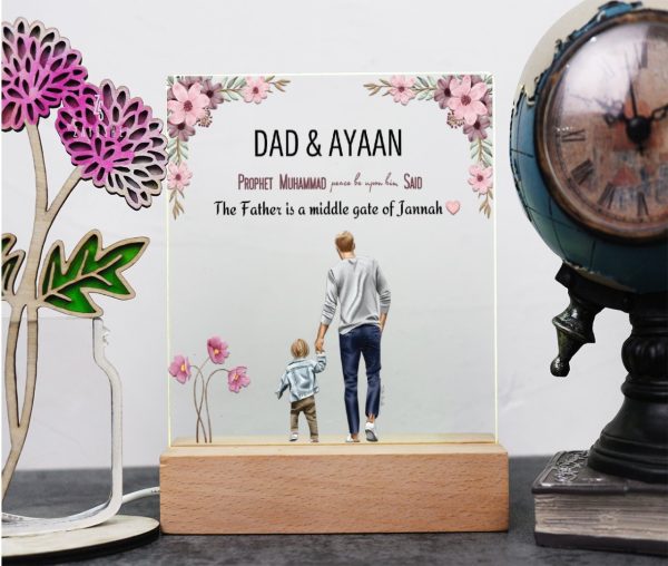 Personalized Fathers Day Gift Acrylic Night Light