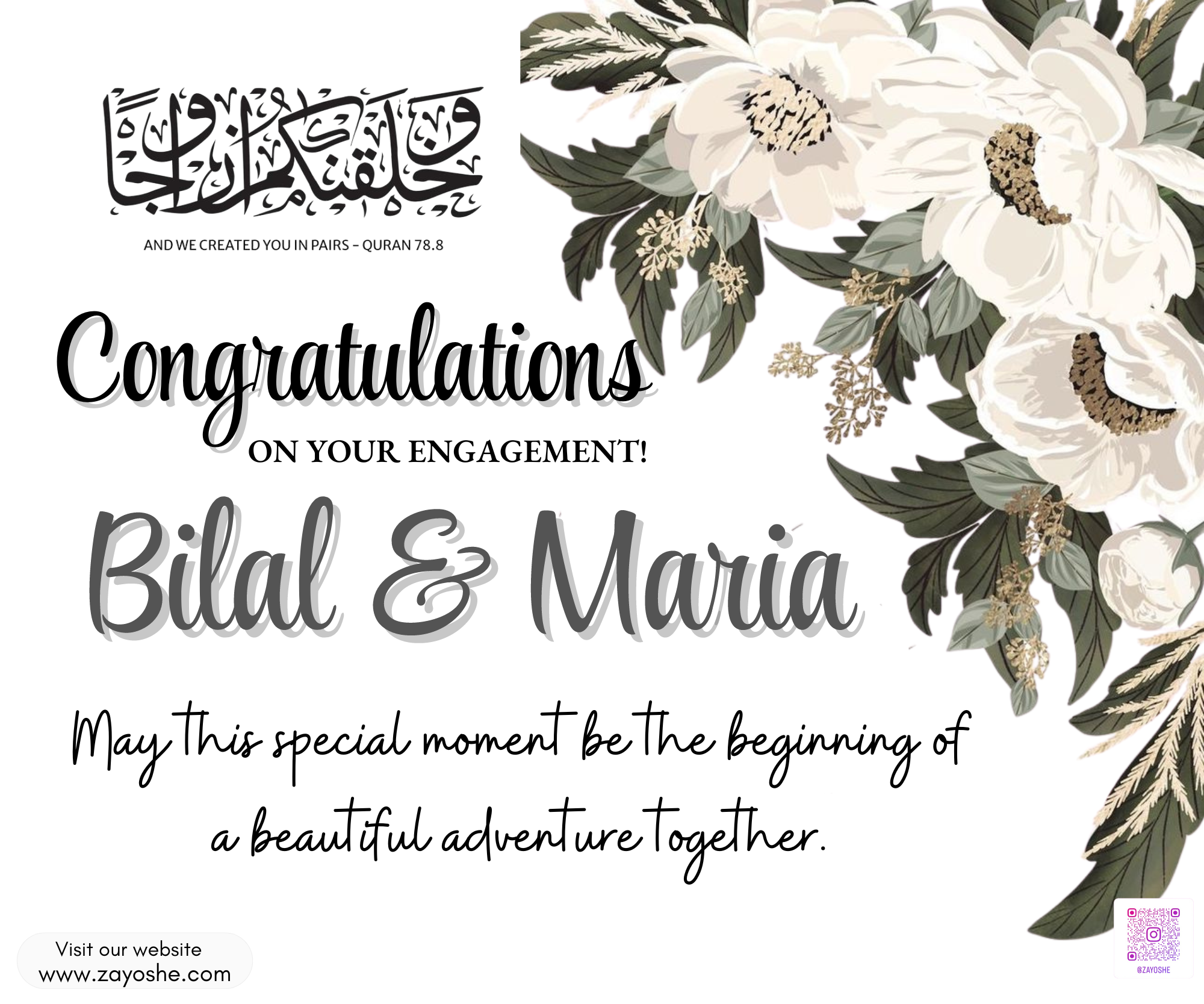 Floral Engagement Gift Box - Flowers gift from ZAYOSHE in Maleha Street, Sharjah, UAE - image 3