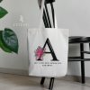 Floral-Letter-Tote-Bag-Personalization-Gift-Tote-Bag Floral Letter Tote Bag, Personalization Gift Tote Bag