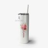 Floral-Personalised-Stainless-Steel-Insulated-Skinny-Tumbler Floral Personalised Stainless Steel Insulated Skinny Tumbler