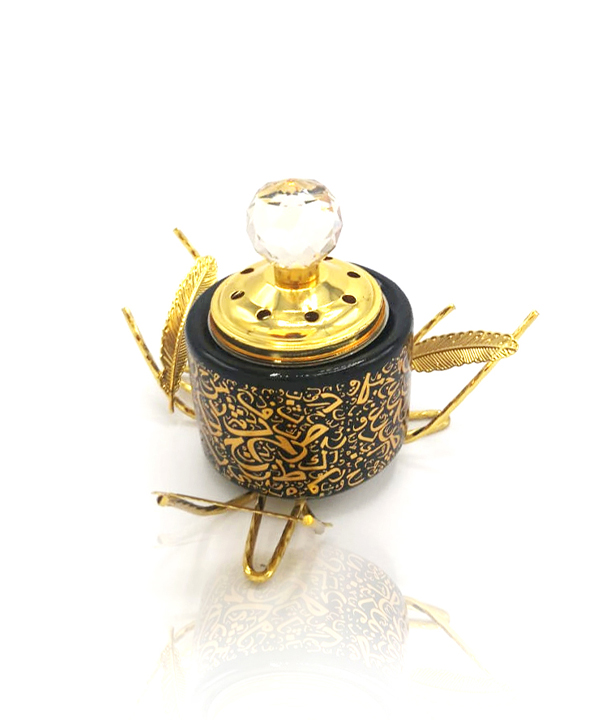 Gold Leaf Bakhoor Burner Black