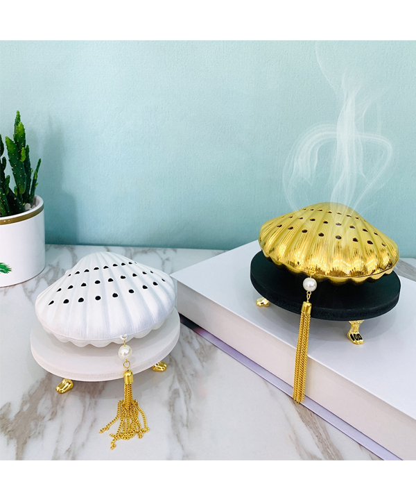 Gold Seashell Bakhoor Burner