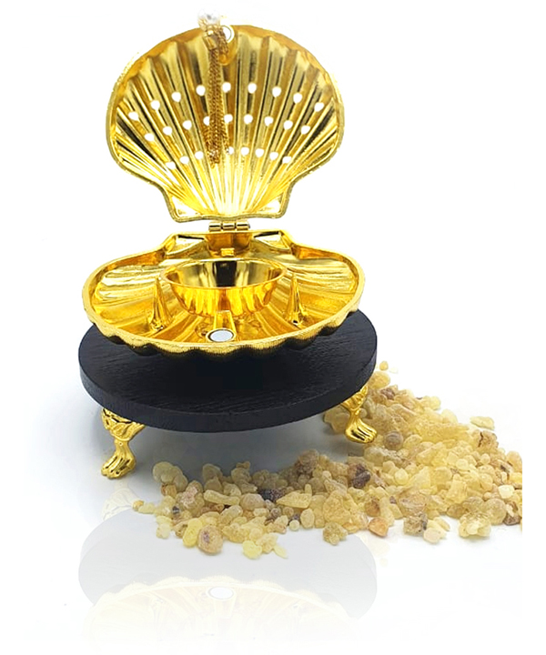 Gold Seashell Bakhoor Burner