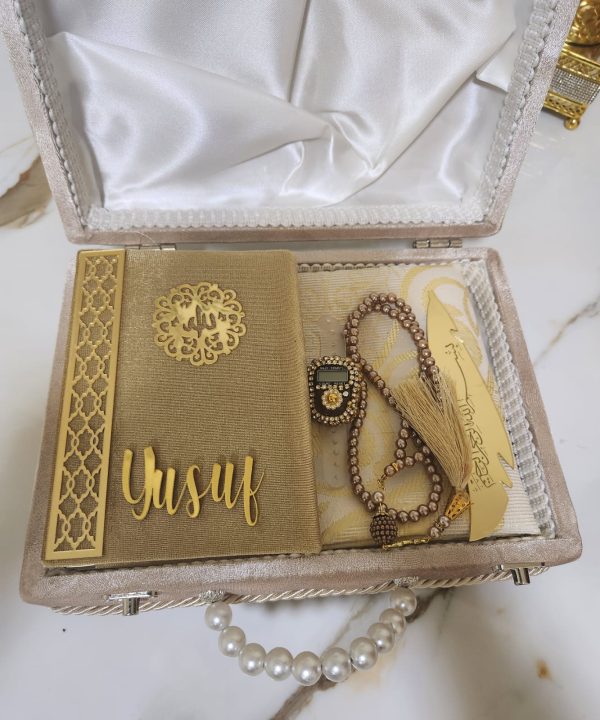 Gold Velvet Islamic Gift Set