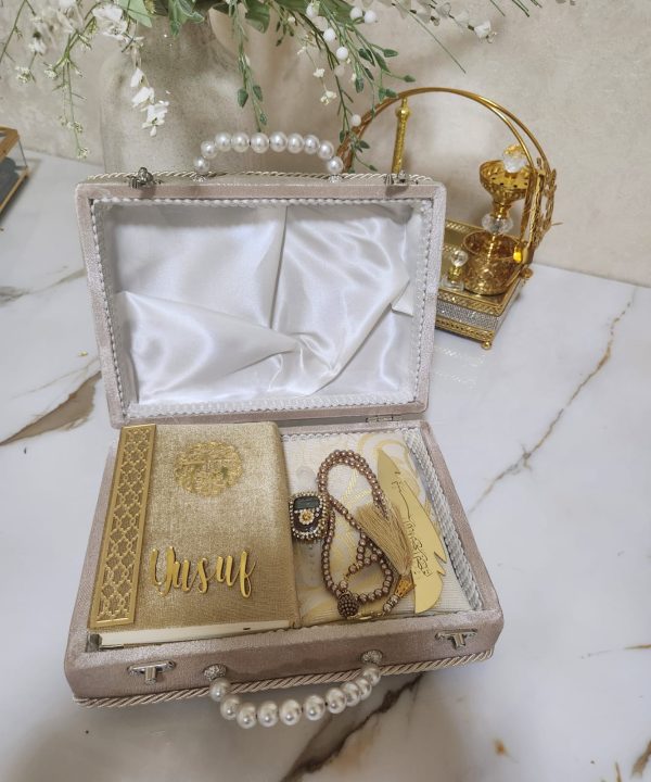 Gold Velvet Islamic Gift Set
