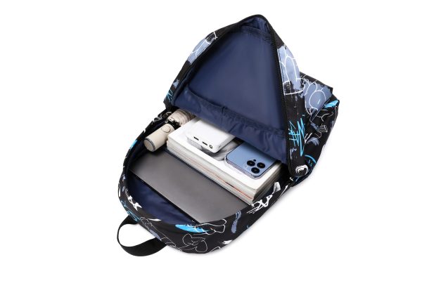 Graffiti Black School Bag Set