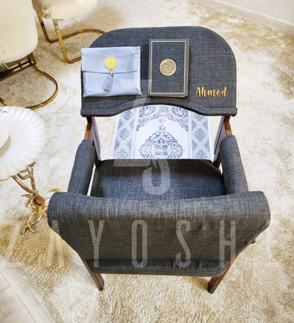Modern Muslim Prayer Chair-Grey