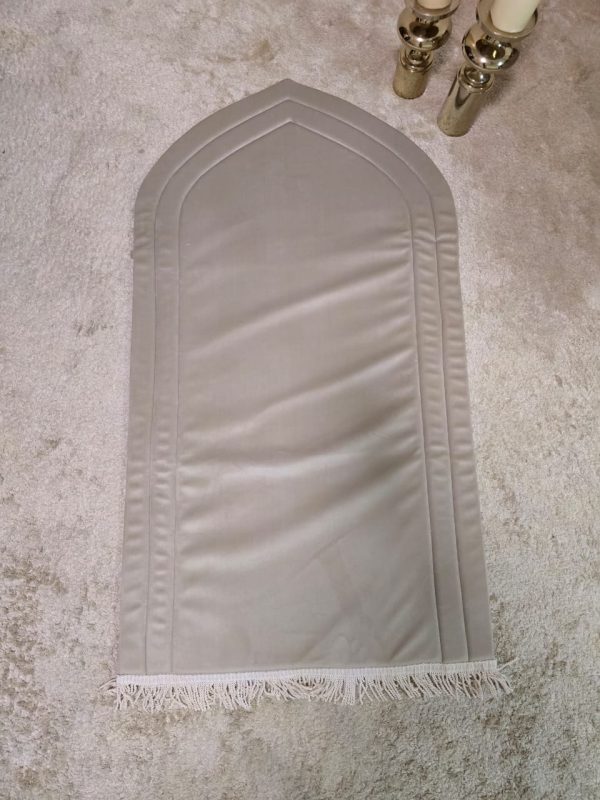 Beige Velvet Prayer Mat