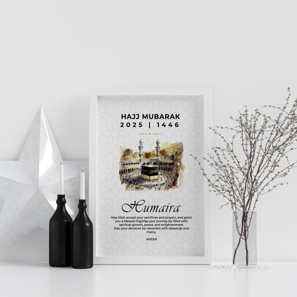 Hajj Mubarak Kabba Wall Frame