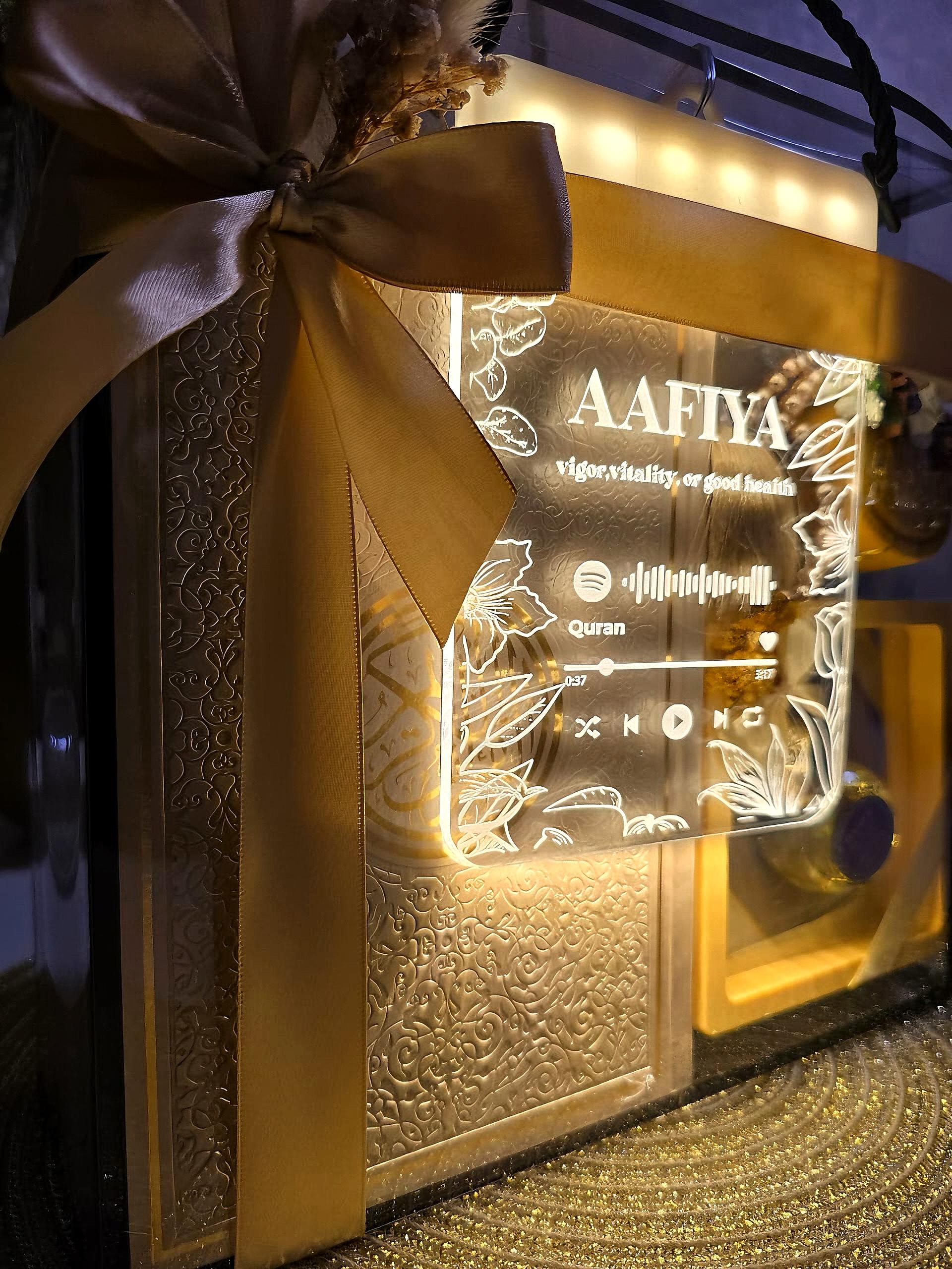 Gift Hamper with Spotify Custom LED & Perfume Edition Frame - Frames gift from ZAYOSHE in Maleha Street, Sharjah, UAE - image 2